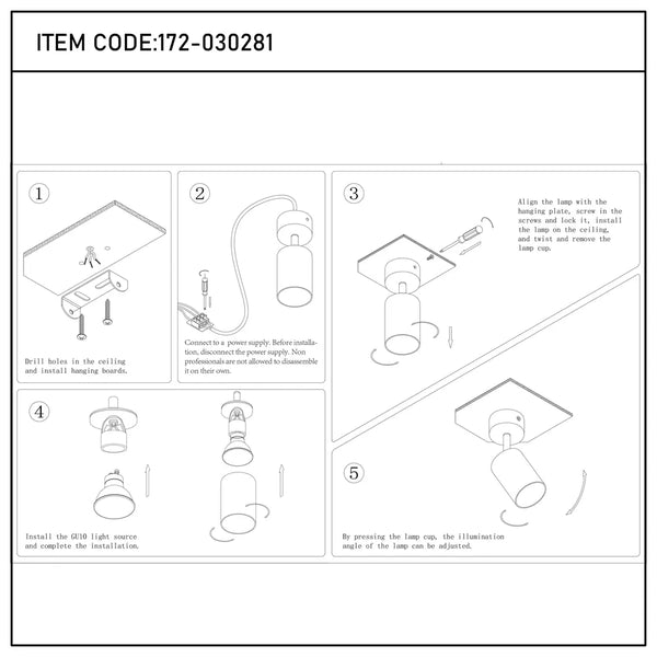 Rotatable GU10 Surface Mounted Downlight