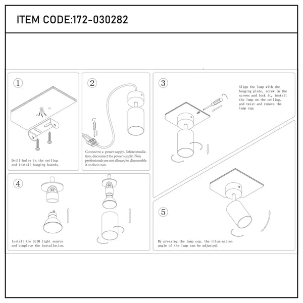Rotatable GU10 Surface Mounted Downlight