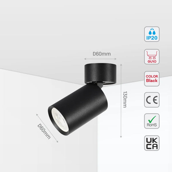 Rotatable & Tiltable GU10 Surface Mounted Downlight