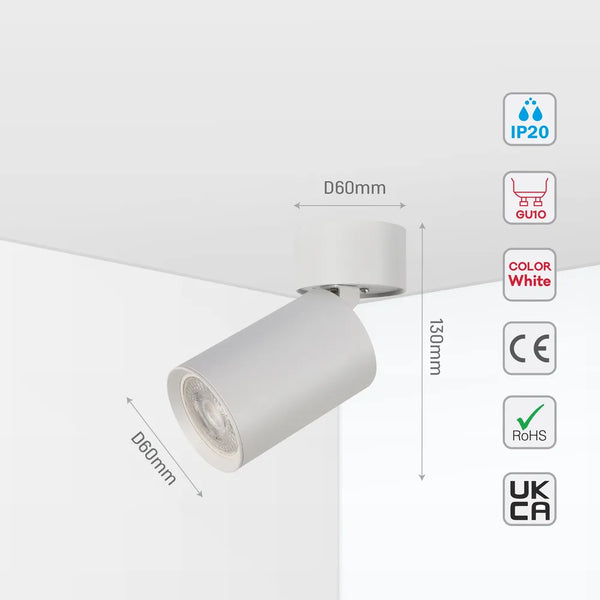 Rotatable & Tiltable GU10 Surface Mounted Downlight