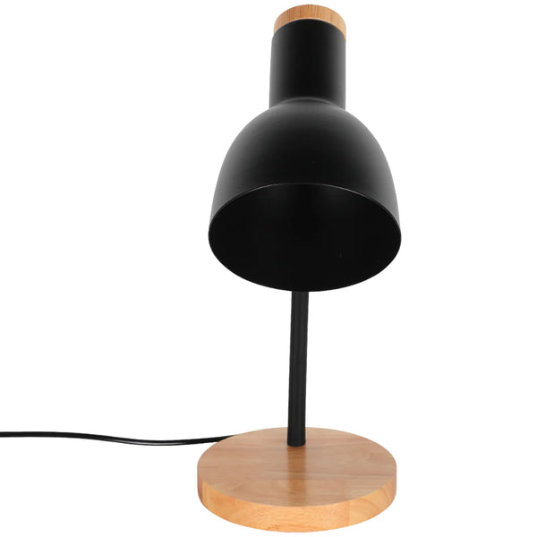 Scandinavian Inspired Table Lamp with Wooden Base