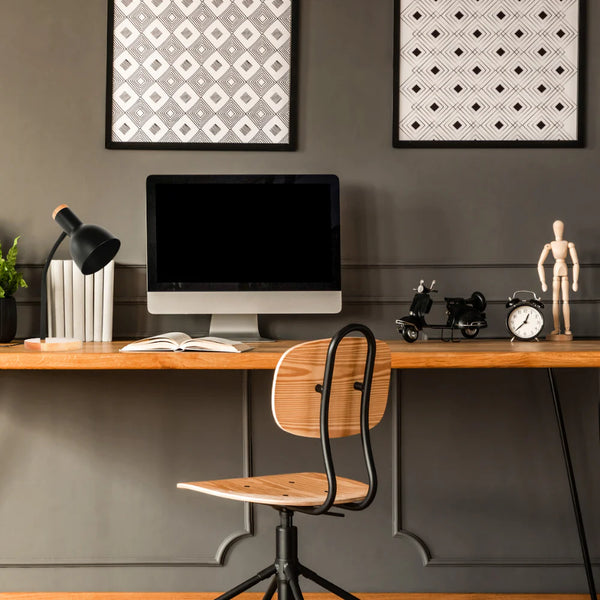 Scandinavian Inspired Table Lamp with Wooden Base