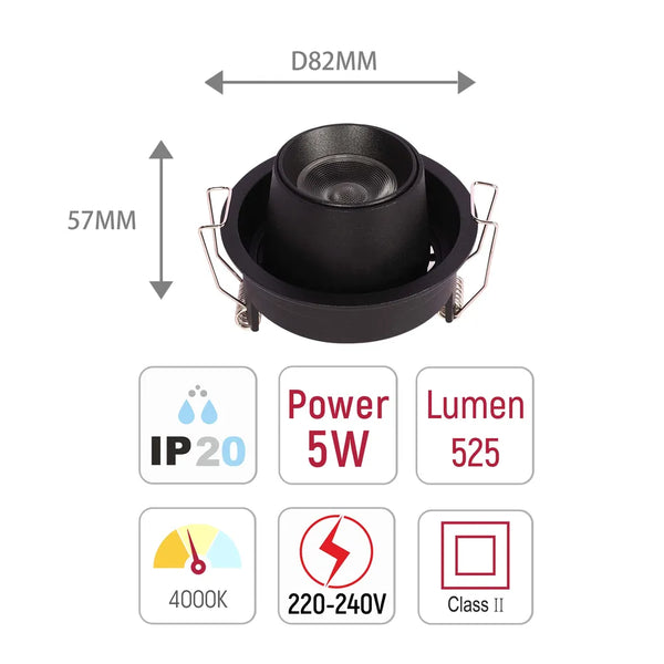 Sentinel Retractable Adjustable Gimbal Recessed LED Downlight