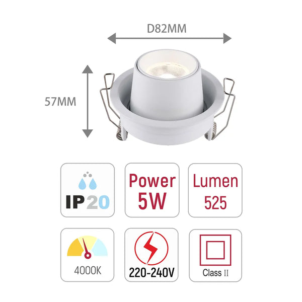 Sentinel Retractable Adjustable Gimbal Recessed LED Downlight