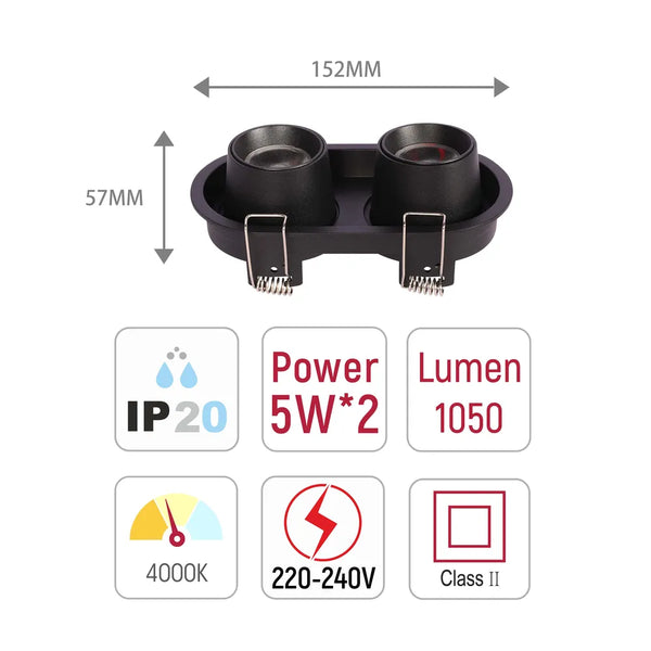 Sentinel Retractable Adjustable Gimbal Recessed LED Downlight