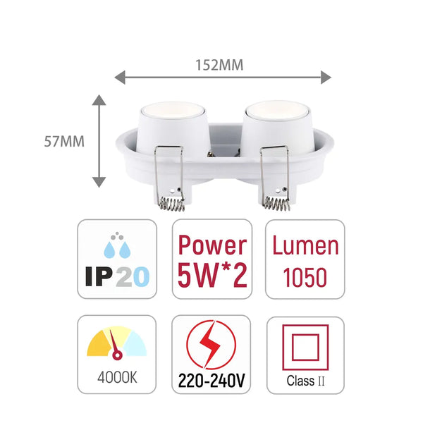Sentinel Retractable Adjustable Gimbal Recessed LED Downlight