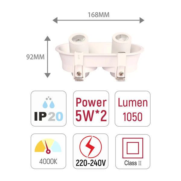 Sentinel Retractable Compact Adjustable Gimbal Recessed LED Downlight