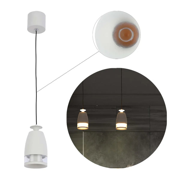 Sentinel LED Pendant Downlight with Polycarbonate Ring Diffuser 7W Warm White