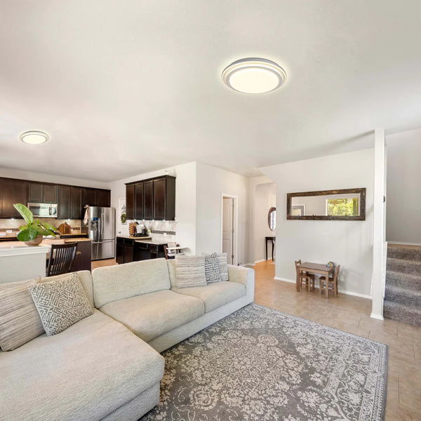 Serenity Halo Dual-Ring LED Flush Mount Ceiling Light