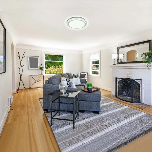 Serenity Halo Dual-Ring LED Flush Mount Ceiling Light