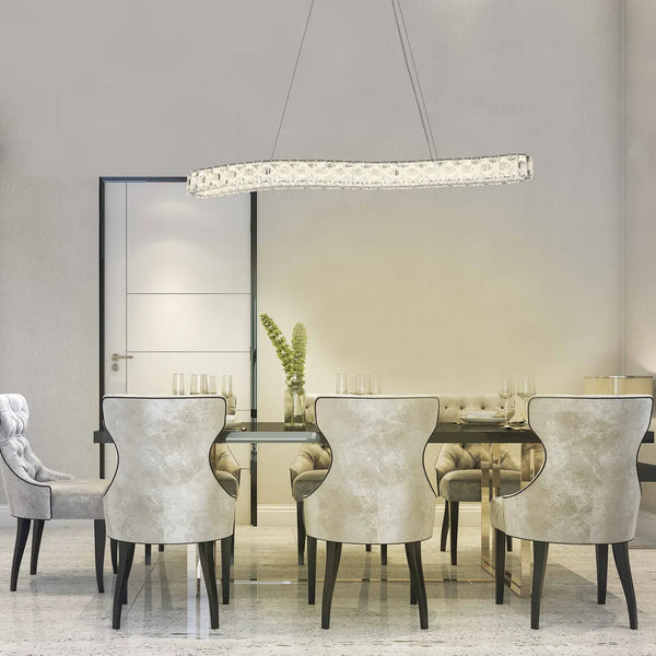Serpentine Crystal Helix LED Pendant Chandelier 80W
