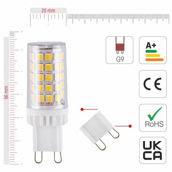 LED Capsule Bulb G9 Snap Fix 4.8W 500lm Pack of 10