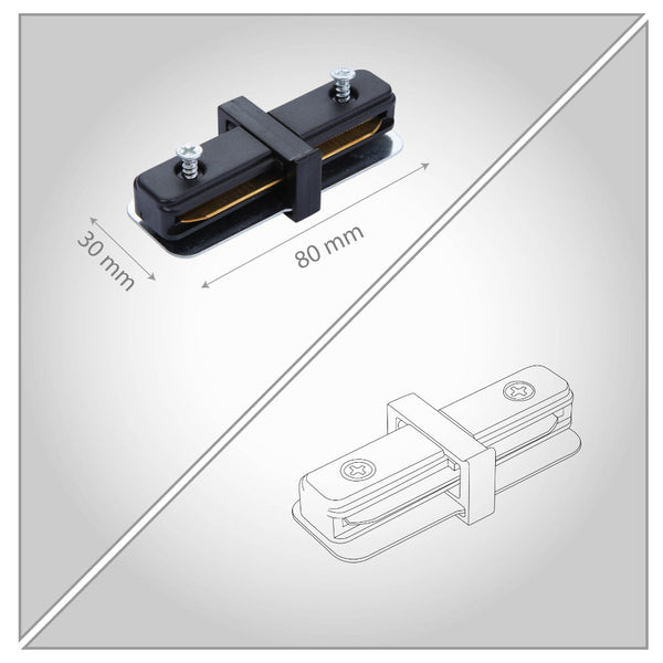 Connector for Track for 2 Conductor Tracklight adaptors
