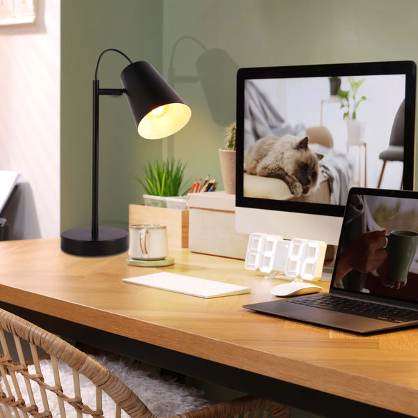 Sleek Cut Cone Desk Lamp in Vibrant Colours - Modern Elegance