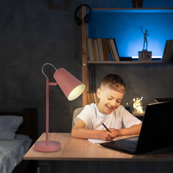 Sleek Cut Cone Desk Lamp in Vibrant Colours - Modern Elegance