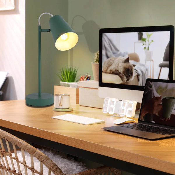 Sleek Cut Cone Desk Lamp in Vibrant Colours - Modern Elegance