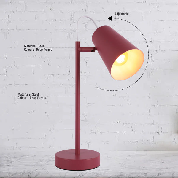 Sleek Cut Cone Desk Lamp in Vibrant Colours - Modern Elegance