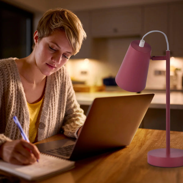 Sleek Cut Cone Desk Lamp in Vibrant Colours - Modern Elegance