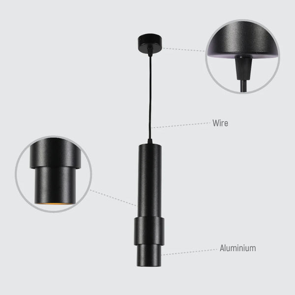 Sleek Cylinder Pendant Downlight GU10