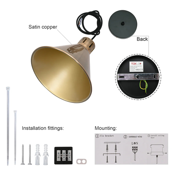 Sleek Industrial Cone Pendant Light