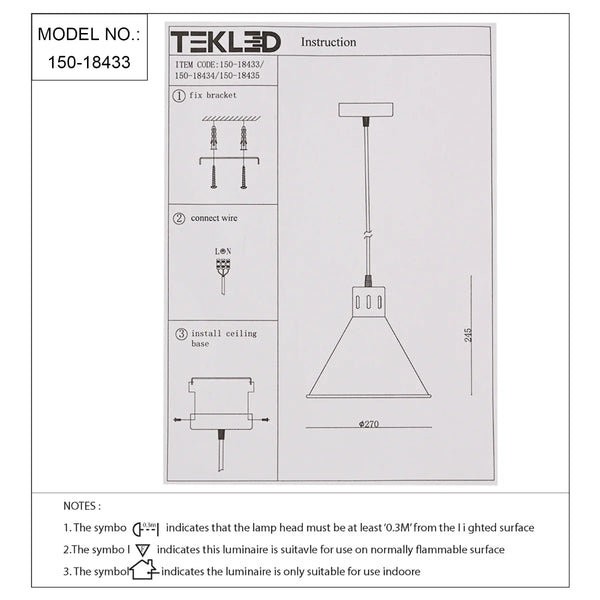 Sleek Industrial Cone Pendant Light