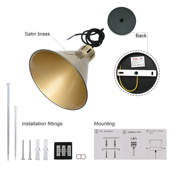 Sleek Industrial Cone Pendant Light