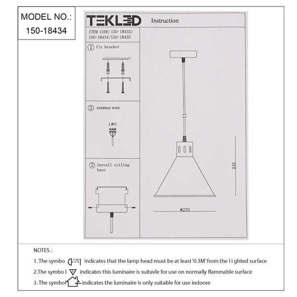 Sleek Industrial Cone Pendant Light