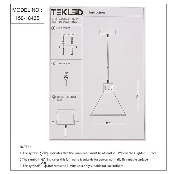 Sleek Industrial Cone Pendant Light