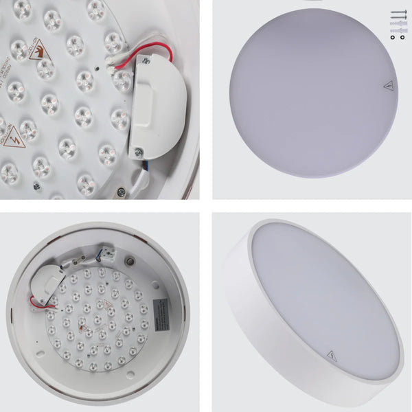 Sleek LED Bulkhead Light IP65 Ceiling Wall Interior Exterior 24W 4000K White