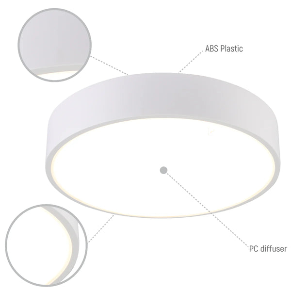 Sleek LED Bulkhead Light IP65 Ceiling Wall Interior Exterior 24W 4000K White