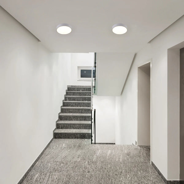 Sleek LED Bulkhead Light IP65 Ceiling Wall Interior Exterior 24W 4000K White