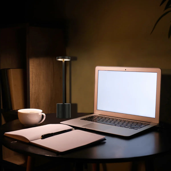 Sleek Portable Rechargeable LED Column Table Lamp