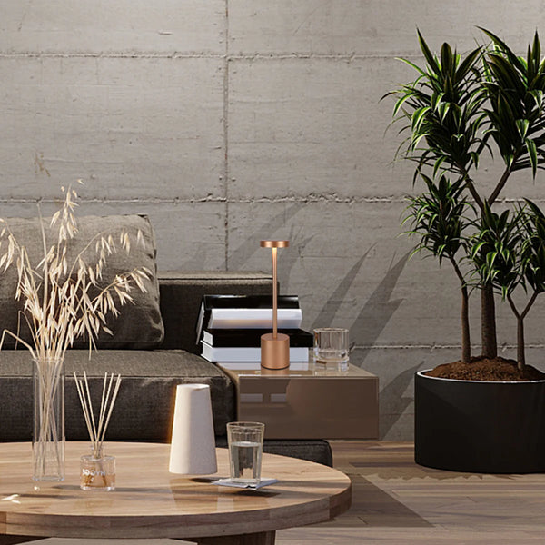 Sleek Portable Rechargeable LED Column Table Lamp