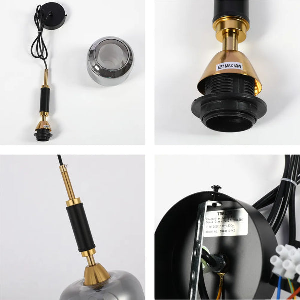 Smoky Eclipse Glass Pendant Light