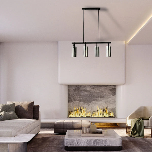 Smoky Glass Chandelier - Linear & Round Variants Adjustable Drop