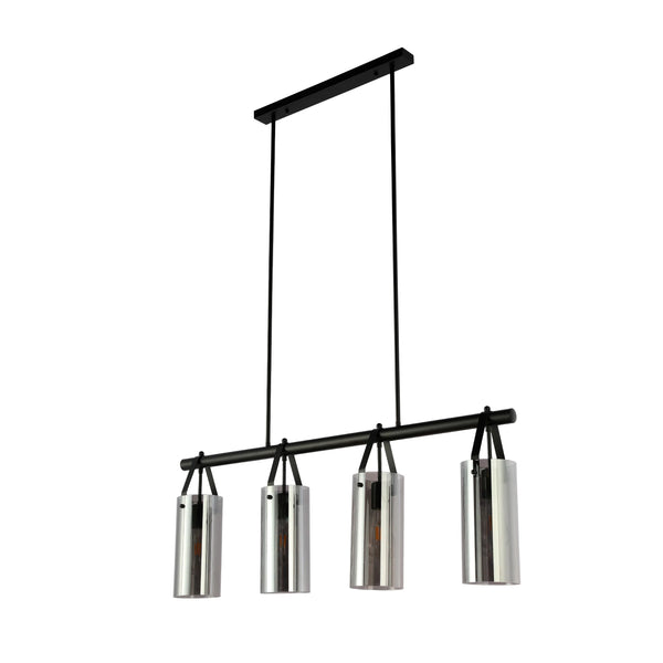 Smoky Glass Chandelier - Linear & Round Variants Adjustable Drop