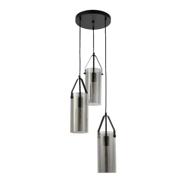 Smoky Glass Chandelier - Linear & Round Variants Adjustable Drop