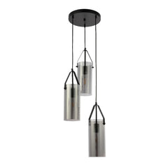 Smoky Glass Chandelier - Linear & Round Variants Adjustable Drop