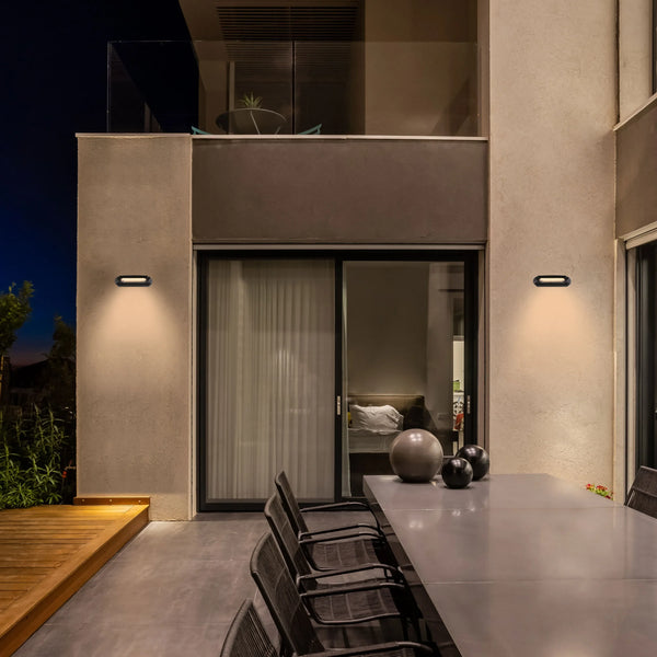Solar-Powered Tiltable LED Wall Light, Motion Sensor, 3000K Warm White, Rechargeable, Outdoor Use