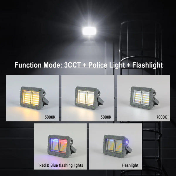 Solar Rechargeable Emergency Floodlight 5 in 1