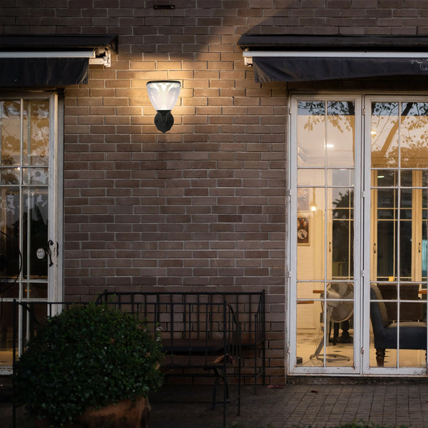 Solar Wall Lantern, Vintage-Inspired, 3CCT Colour, Motion Sensor, Rechargeable Outdoor Lighting
