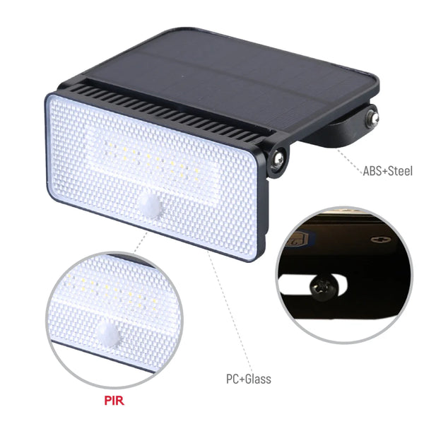 Solar-Powered LED Security Wall Light with PIR Sensor