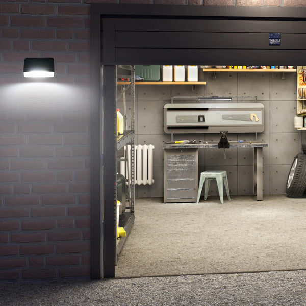 Solar-Powered LED Security Wall Light with PIR Sensor