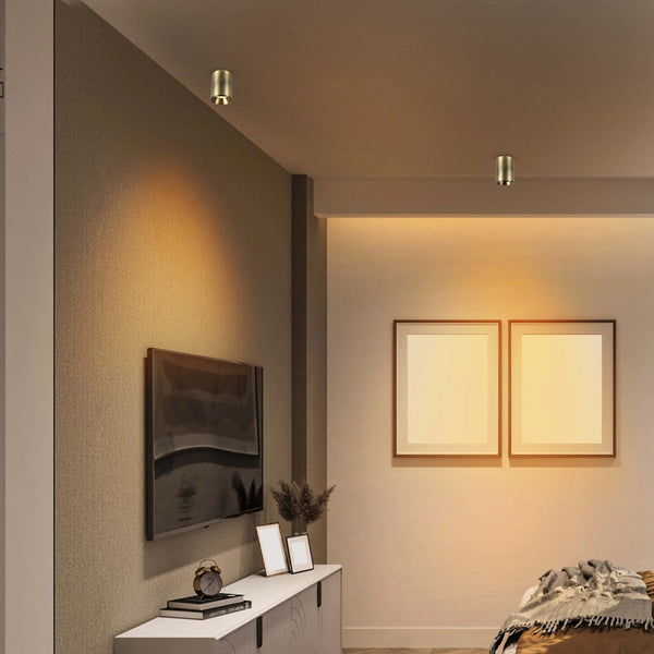Spiral Textured Recessed Downlight - GU10, Dimmable, Aluminium