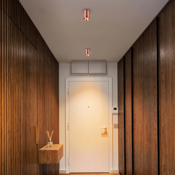 Spiral Textured Recessed Downlight - GU10, Dimmable, Aluminium