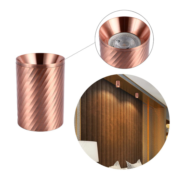 Spiral Textured Recessed Downlight - GU10, Dimmable, Aluminium