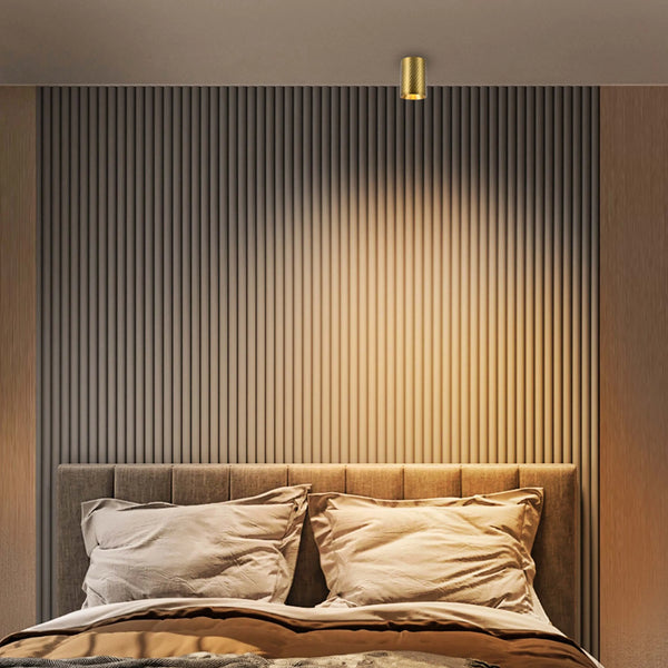 Spiral Textured Recessed Downlight - GU10, Dimmable, Aluminium