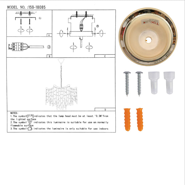 Star Crystal Chandelier Ceiling Light