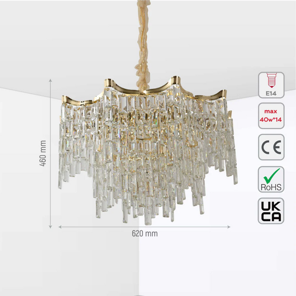 Star Crystal Chandelier Ceiling Light