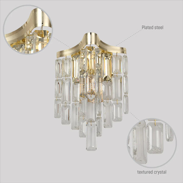 Star Crystal Chandelier Wall Light